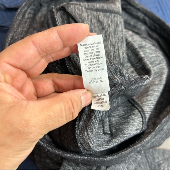 Athleta Quest metro slouch drawstring pull on pants S zip pockets charcoal gray - Picture 12 of 13